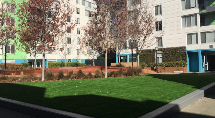 The use of artificial grass in residential areas