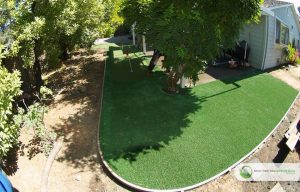Synthetic grass for gardens