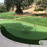 Artificial putting green installation in San Anselmo California