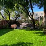 Artificial grass installation for backyard in Tiburon, San Francisco CA