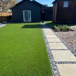 Fake grass project for a backyard in Novato, Marin County, California
