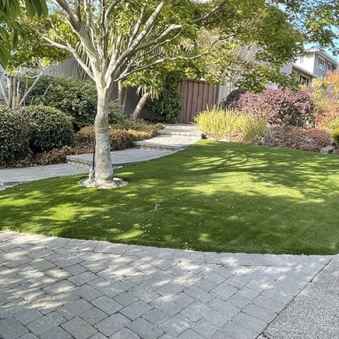 Synthetic Grass Installation in the garden